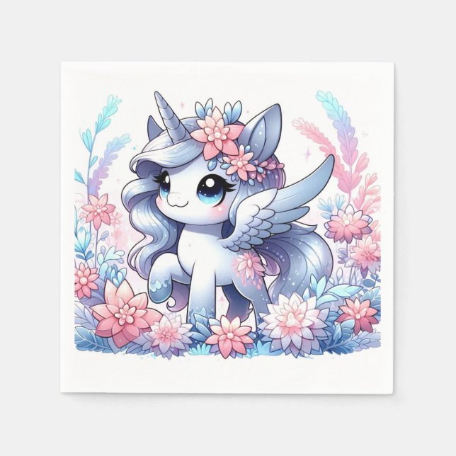 Dreamy Sweet Unicorn Kinderdusche Serviette (Vorderseite)