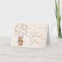 Dreamy Teddy Bear & Hot Air Balloon Carte de remer