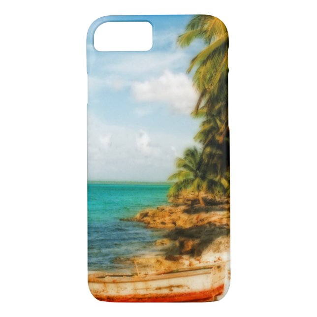 Dreamy Tropical Beach mit Rowboat Case-Mate iPhone Hülle (Rückseite)