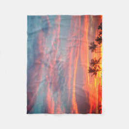 Dreamy Tropical Sunset Fleecedecke