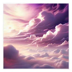 Dreamy Twilight: Ätherische Lila Cloudscape Fotodruck