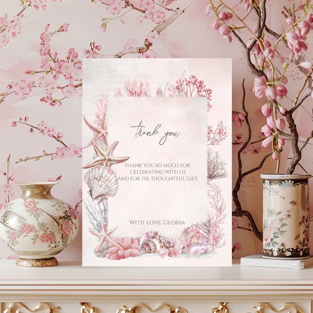 Dreamy under Sea Baby Shower Dankeskarte (Von Creator hochgeladen)