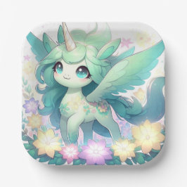 Dreamy Unicorn Babydusche Pappteller