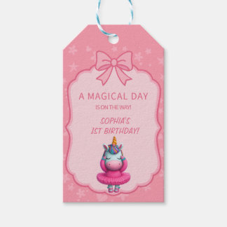 Dreamy Unicorn Ballerina Einladung Geschenkanhänger