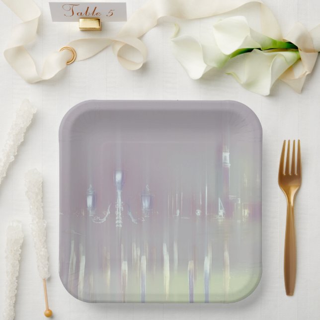 Dreamy Venice Italien Pappteller (Hochzeit)