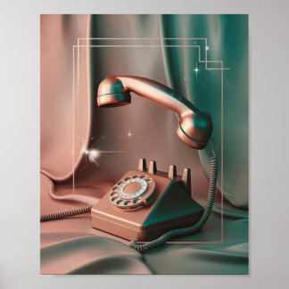 Dreamy Vintag Telefone Poster
