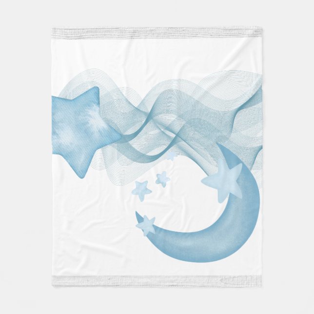 Dreamy Watercolor Abstract Fleece Blanket (Vorderseite)