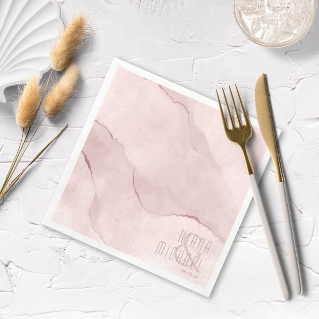 Dreamy Watercolor Abstrakt Wedding Blush ID817 Serviette (Von Creator hochgeladen)