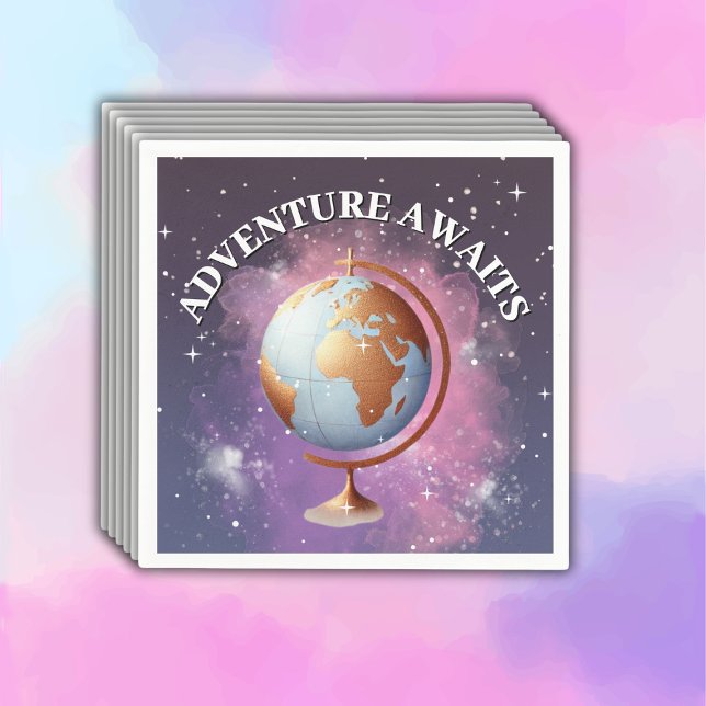 Dreamy Watercolor Adventure erwartet Baby Shower Serviette (Von Creator hochgeladen)