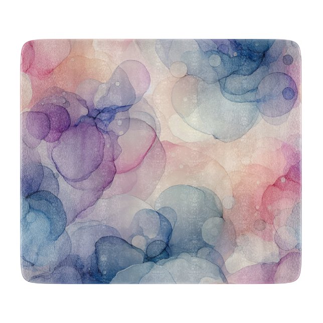 Dreamy Watercolor Kunstvoll wandern Schneidebrett (Vorderseite)