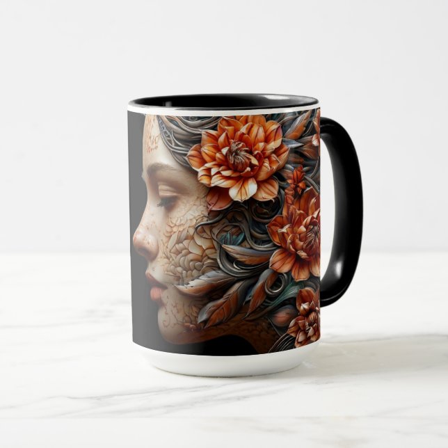 Dreamy Watercolor Tattoo Tasse (VorderseiteRechts)