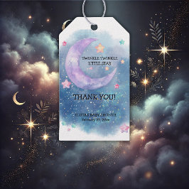 Dreamy Watercolor Twinkle Little Star Baby Dusche Geschenkanhänger