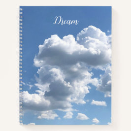 Dreamy White Clouds Foto Grosses SpiralNotebook Notizbuch