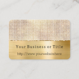 Dreamy White Glitzy Gold Sparkle Visitenkarte