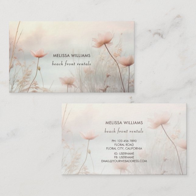 Dreamy Wildflowers Logo Visitenkarte (Vorne/Hinten)