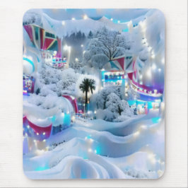 Dreamy Winter Wonderland Lights Mousepad