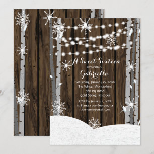 Dreamy Woodland Forest Sweet16 Birthday Einladung