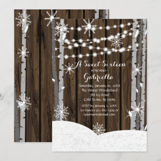 Dreamy Woodland Forest Sweet16 Birthday Einladung