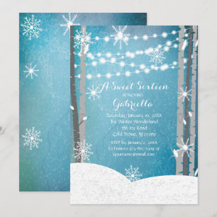 Dreamy Woodland Forest Sweet16 Birthday Einladung