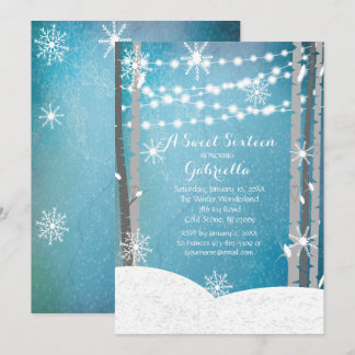 Dreamy Woodland Forest Sweet16 Birthday Einladung