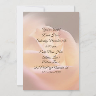 Dreamy Yellow Rose Floral Party Einladung
