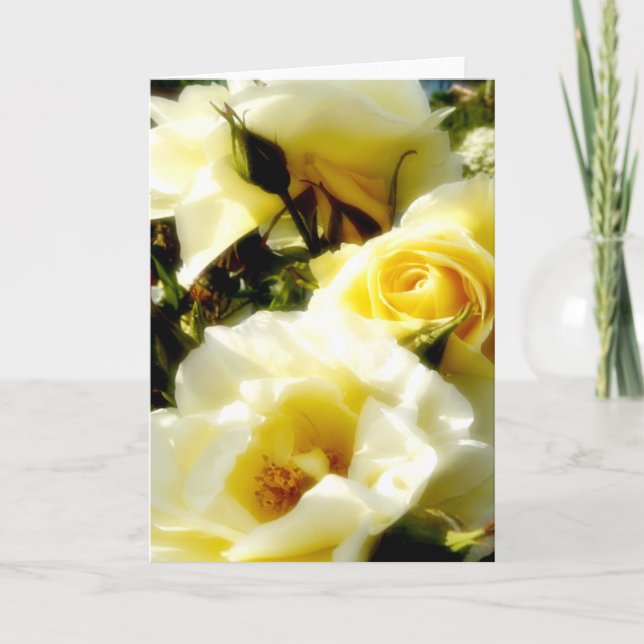 Dreamy Yellow Roses AH2010 Karte (Vorderseite)