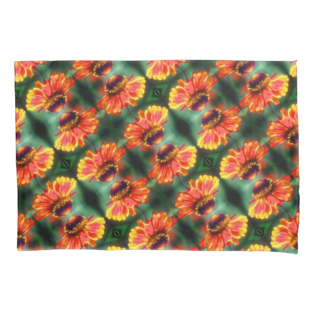 Dreamy Zinnia Blume Pattern Kissenbezug (Vorderseite)