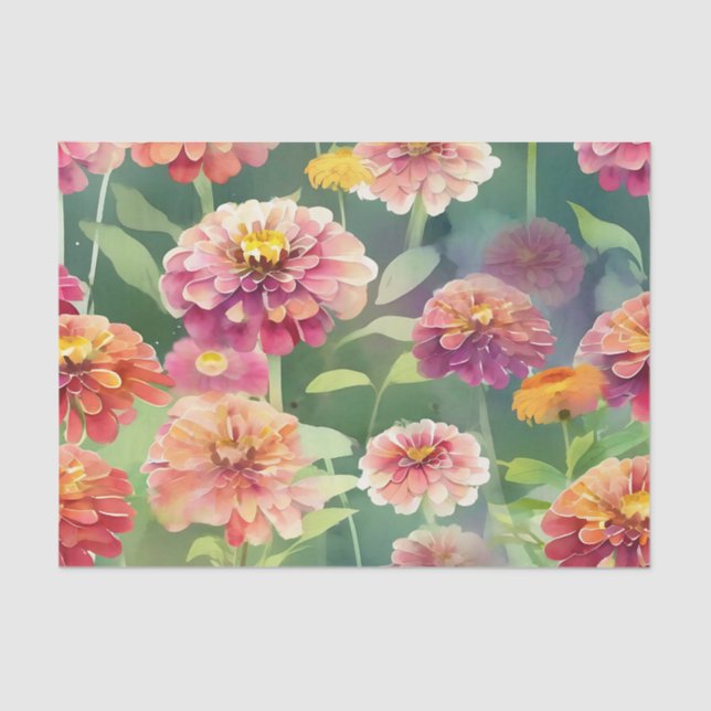 Dreamy Zinnia Blume Seidenpapier (Vorderseite)