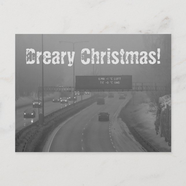 Dreary Christmas Postcard Feiertagspostkarte (Vorderseite)