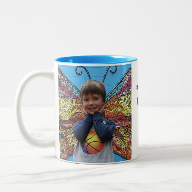 Dreas allein Schmetterlings-Tasse Zweifarbige Tasse (Links)
