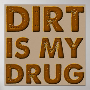 Dreck ist meine Droge Dirt Bike Motocross Poster S