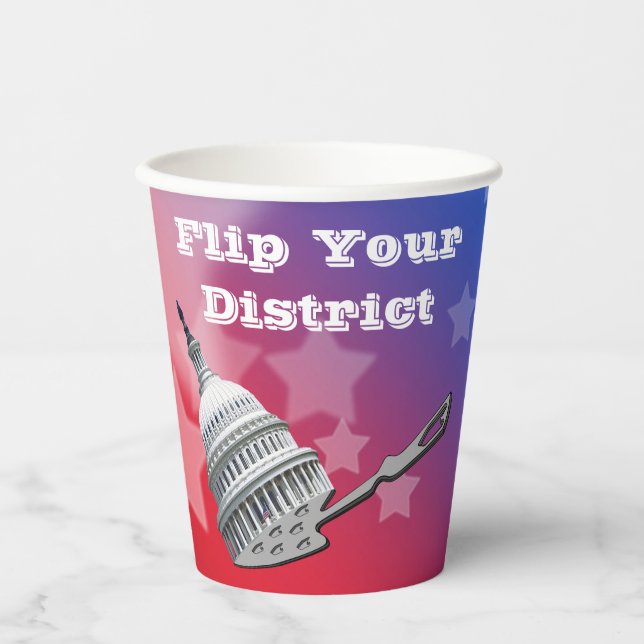 Dreh Deine District Vote 2026 Pappbecher (Vorderseite)