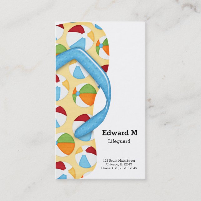 Dreh Flop Lifeguard Visitenkarte (Vorderseite)