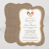 Dreh-Flop Sand Beach Burlap Brautparty lädt ein
