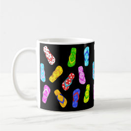 Dreh Flop Sandals Muster Black Niedlich Beach Them Kaffeetasse