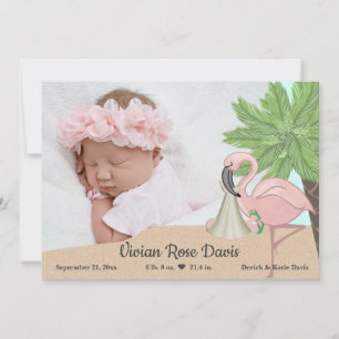 Dreh Flop und Flamingo Baby Birth Ankündigung