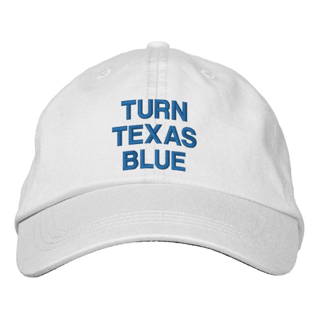 Dreh Texas Blue Blue White Demokrat modern Bestickte Baseballkappe (Vorderseite)