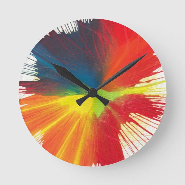Drehbeschleunigungs-Kunstuhr Runde Wanduhr (Vorderseite)