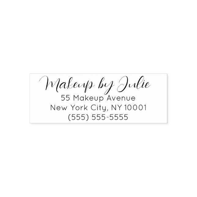 Drehbuch Makeup Studio Name Rücksendeadresse Permastempel (Design)