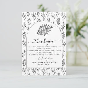 Drehbuch Minimal Funeral Dankeskarten Dankeskarte