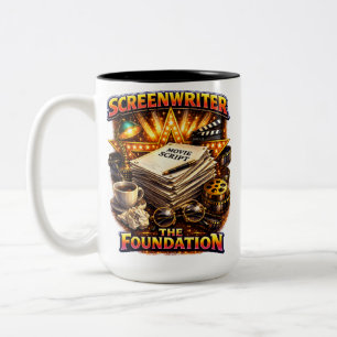 Drehbuchautor - Die Grundlage Zweifarben-Tasse Zweifarbige Tasse