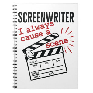 Drehbuchautor Ich verursache immer eine Szene Notizblock