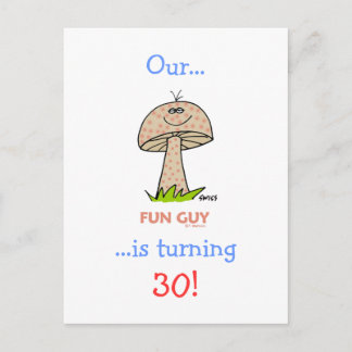 Drehen 30 billige Funny Meilenstein Geburtstag Ein Einladungspostkarte