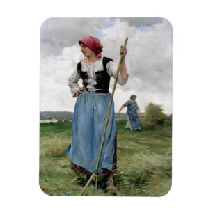 Drehen das Heu (Öl auf Leinwand) Magnet