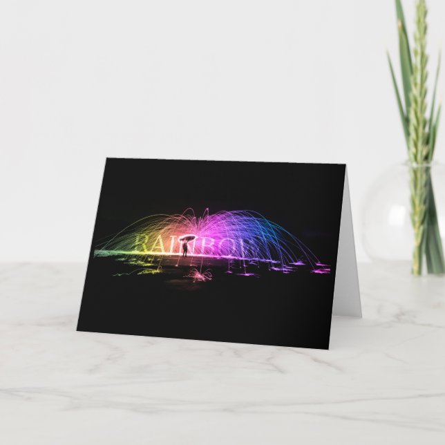 Drehen des Regenbogens Karte (Vorderseite)