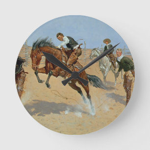 Drehen Sie ihn lose, Bill, c.1893 (Öl auf Runde Wanduhr