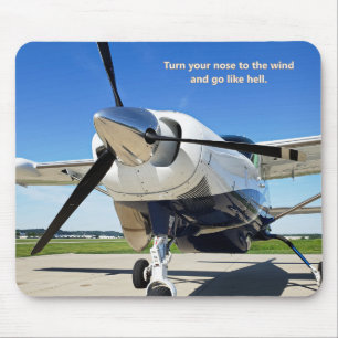 Drehen Sie Ihre Nase in den Wind-Flugzeug-Maus-Pad Mousepad