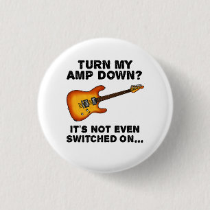 Drehen Sie meinen Amp Down Elektrische Gitarre Fun Button