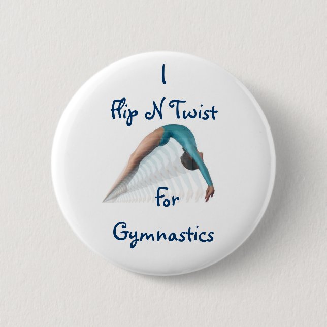 Drehen Sie n-Drehung, ForGymnastics um Button (Vorderseite)