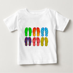 Drehen Sie Reinfall-bunte Baby T-shirt